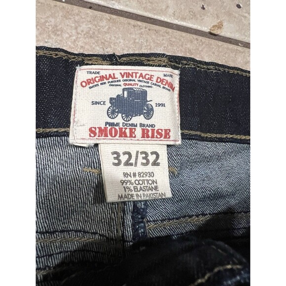 Smoke Rise Jeans Mens 32x32 Selvedge Prime Denim Blue Stretch - Picture 2 of 6